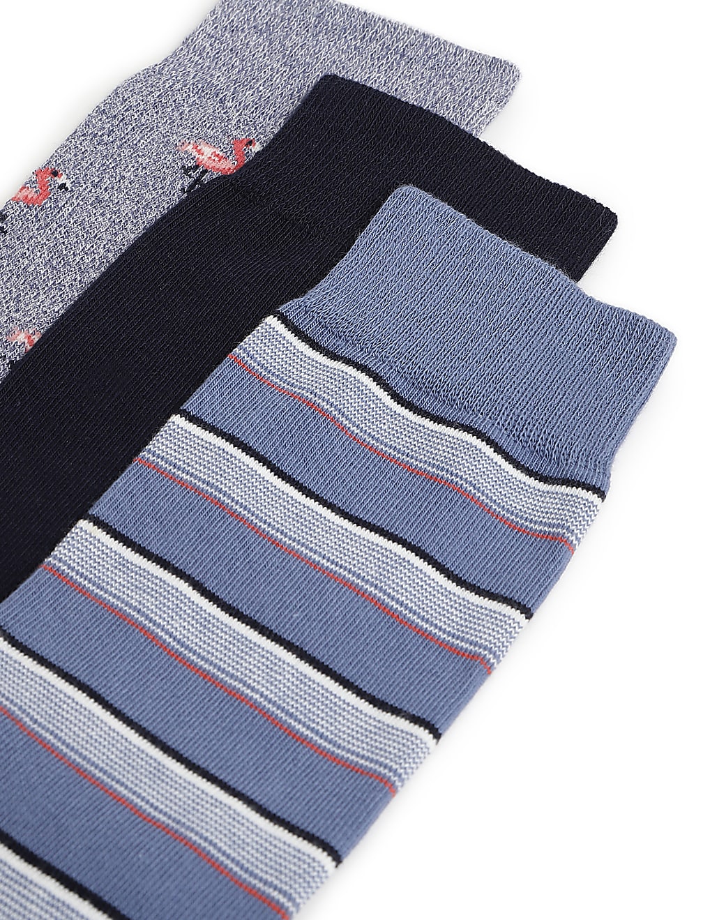 3pk Self Design Ankle Length Socks