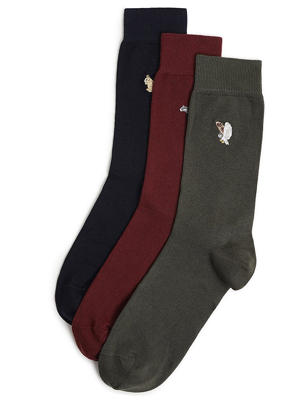 3pk Plain Ankle Length Socks