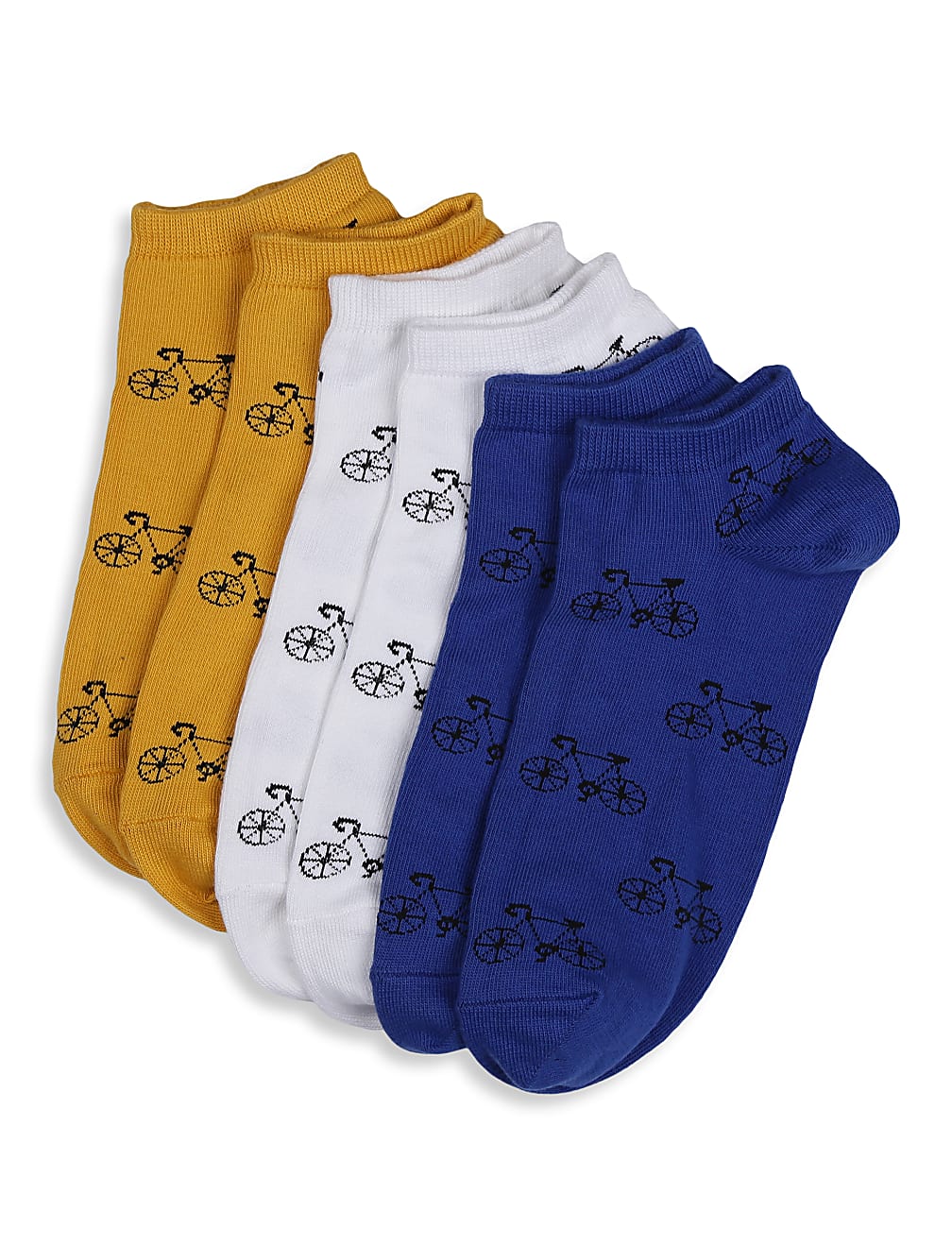 3Pk Cycle Print Socks