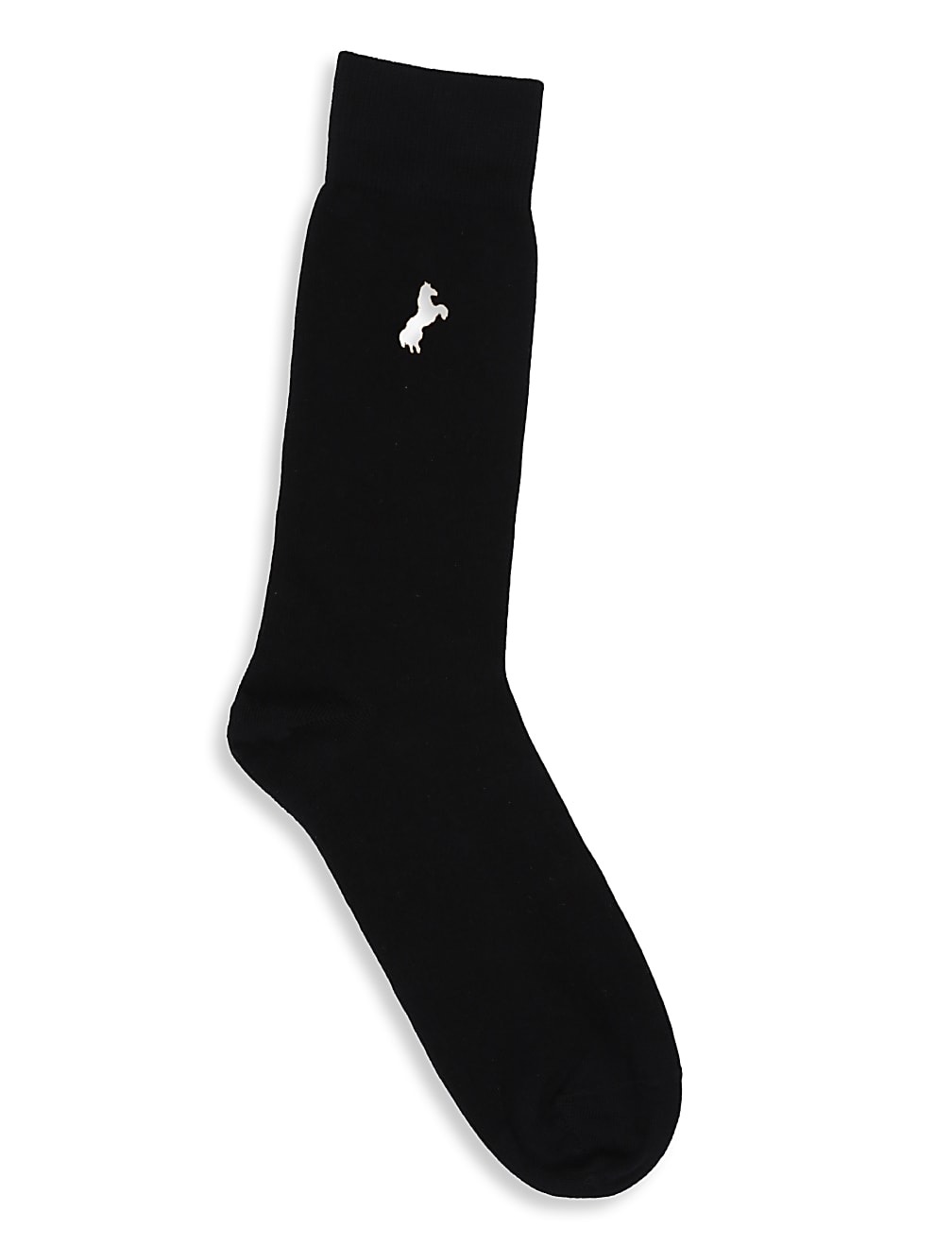 1Pk Gold Horse Emb Socks