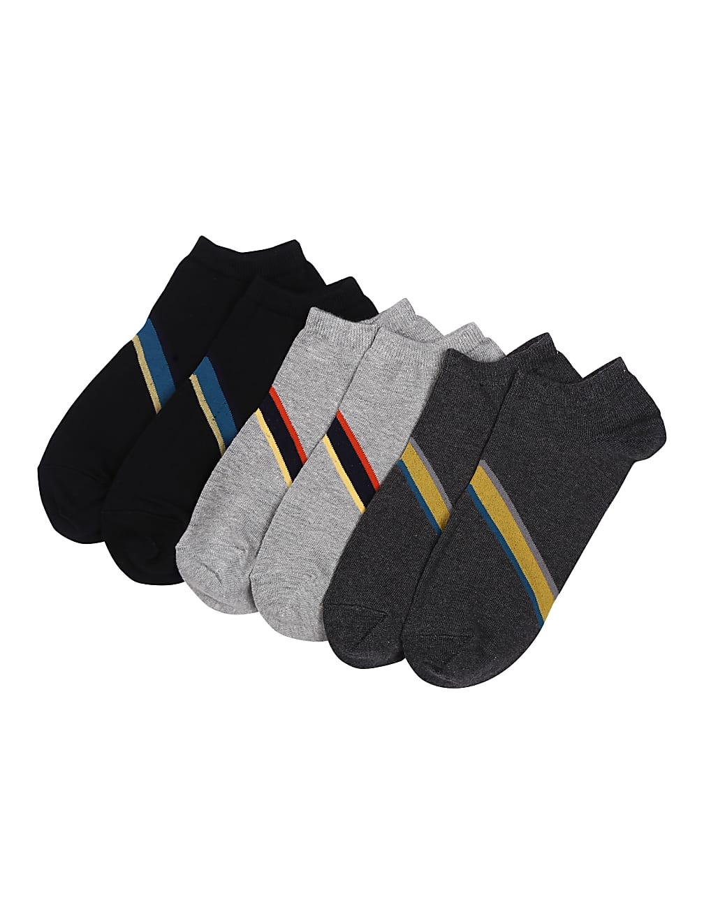 3Pk Athleisure Stripe Ankle Socks