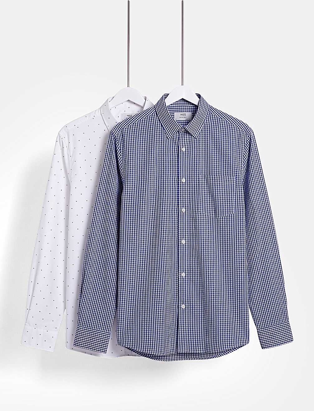 Pack Of 2 Full Sleeve Regular Fit Shirts
