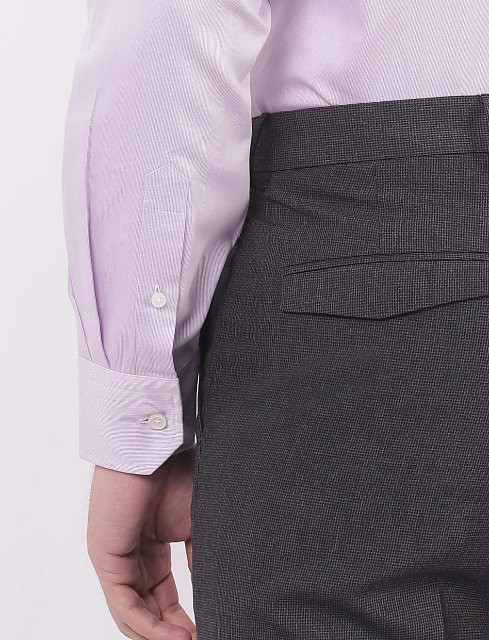 Cotton Self Design Spread Collar Shirts