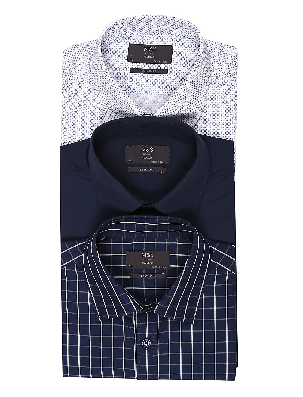 Easycare 3Pk Micro Print Shirt