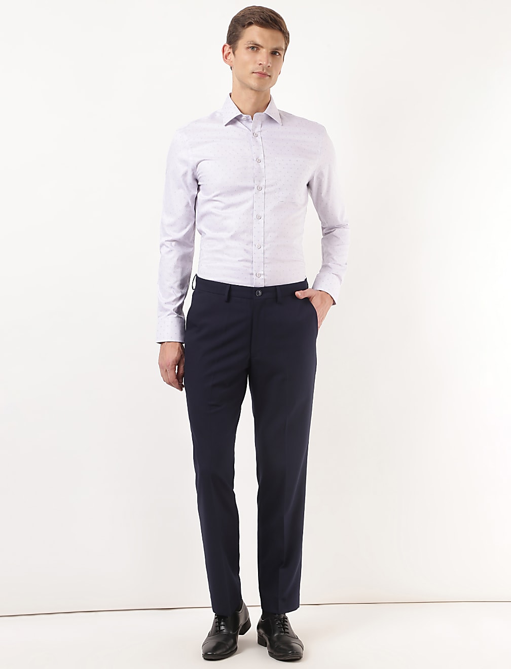 Pure Cotton Printed Spread Collar Shirt