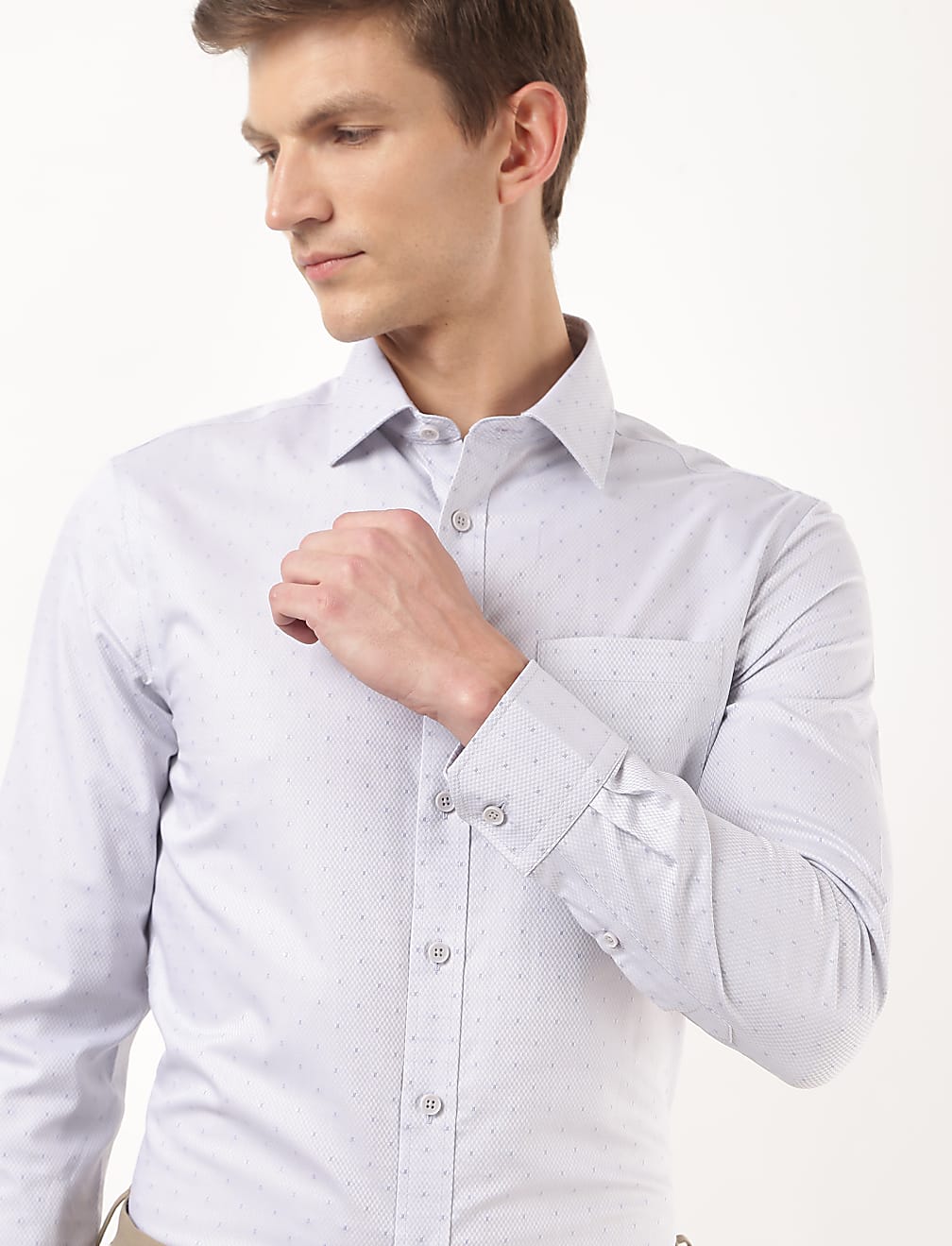Pure Cotton Printed Spread Collar Shirt