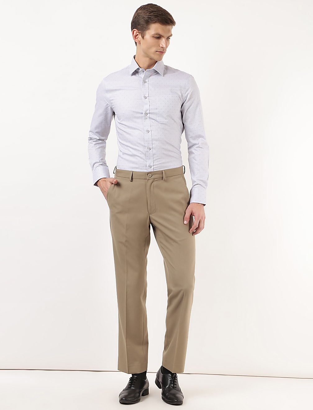 Pure Cotton Printed Spread Collar Shirt