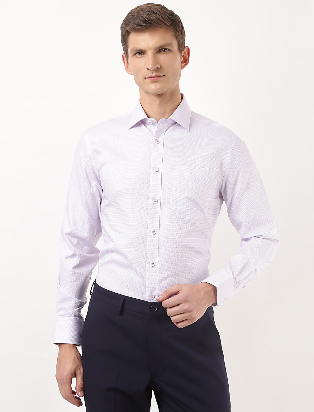 Pure Cotton Printed Spread Collar Shirt