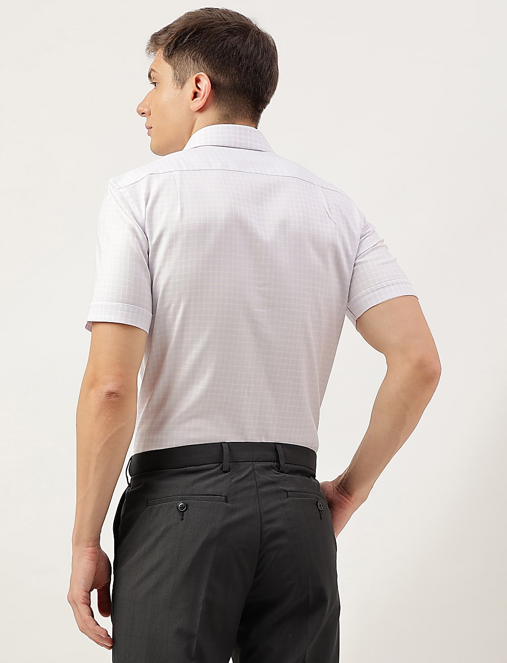 Cotton Rich Checked Short Sleeves Shirt