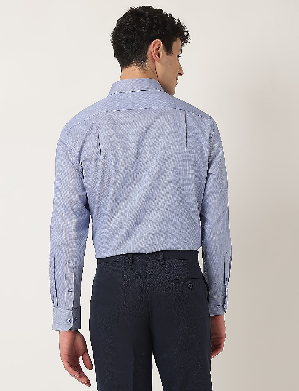 Pure Cotton Textured Classic Collar Shirt