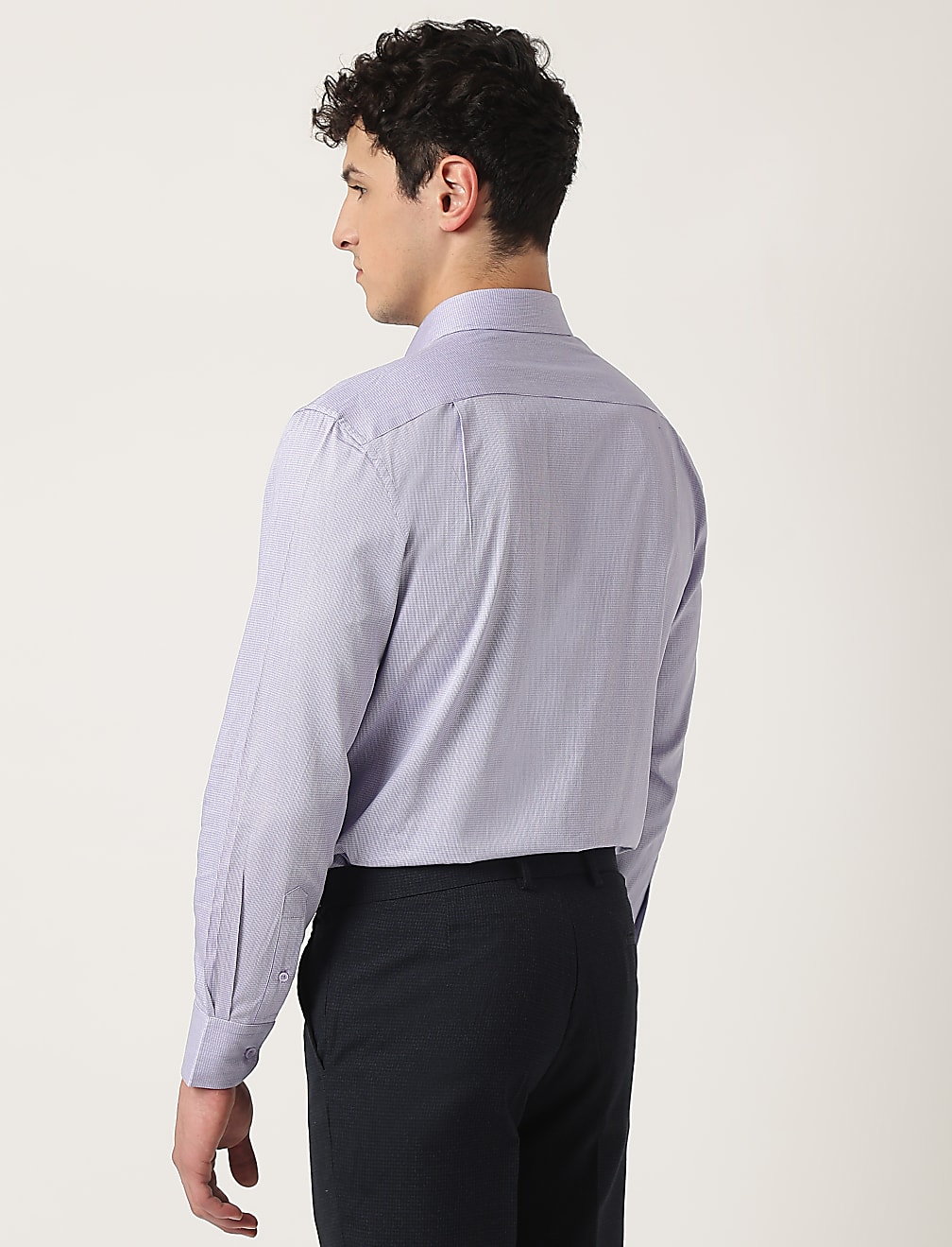 Pure Cotton Textured Classic Collar Shirt