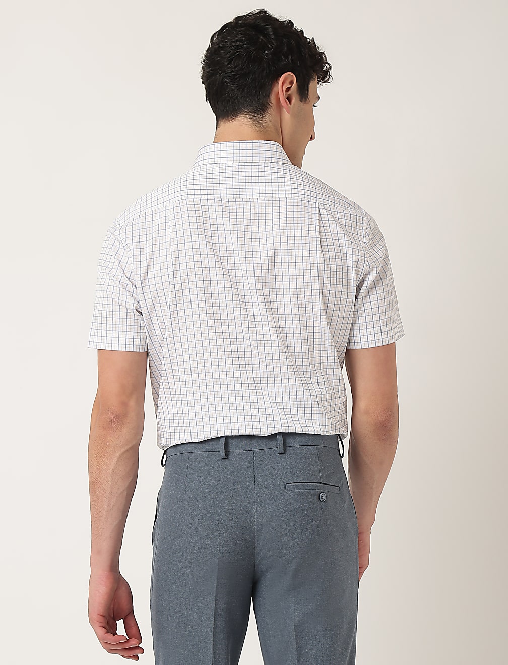 Pure Cotton Check Classic Collar Shirt
