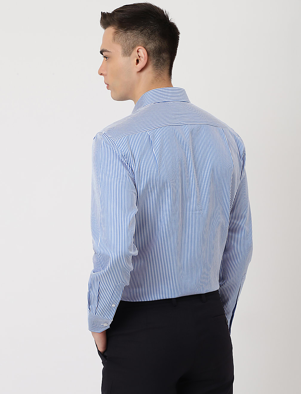 Pure Cotton Striped Classic Collar Shirt