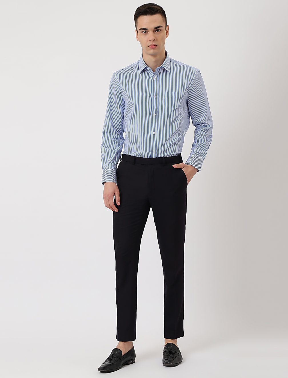 Pure Cotton Striped Classic Collar Shirt
