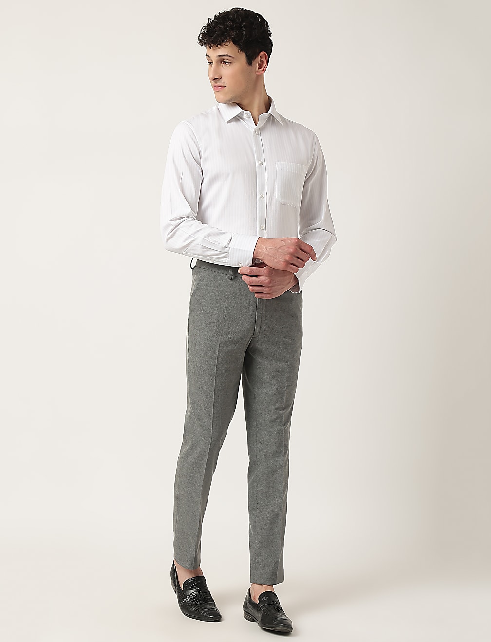 Pure Cotton Striped Classic Collar Shirt
