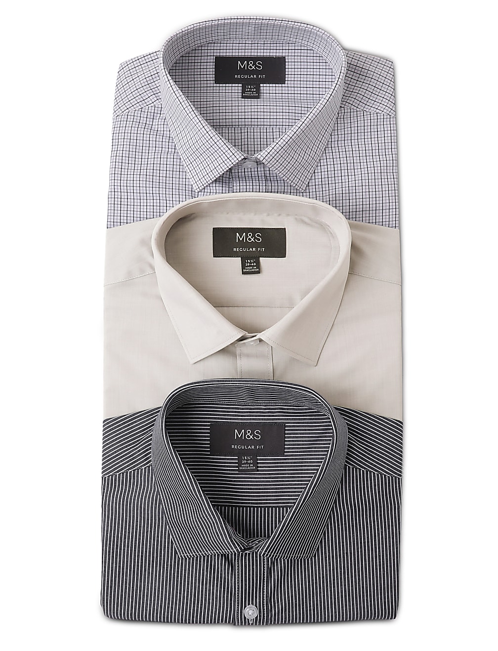 Buy 3PK Easy To Iron Design Shirt at Marks Spencer