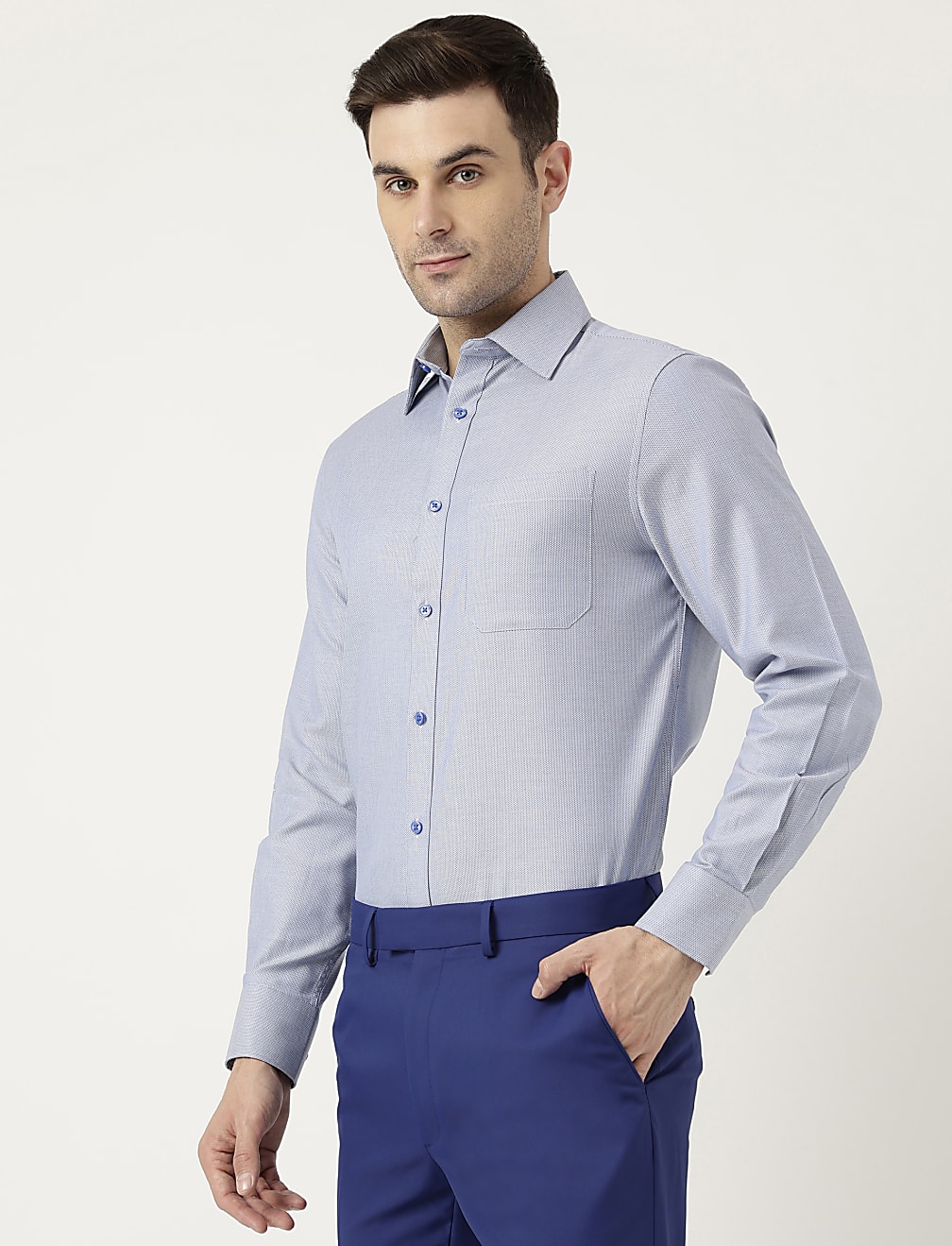Pure Cotton Slim Fit Striped Shirt