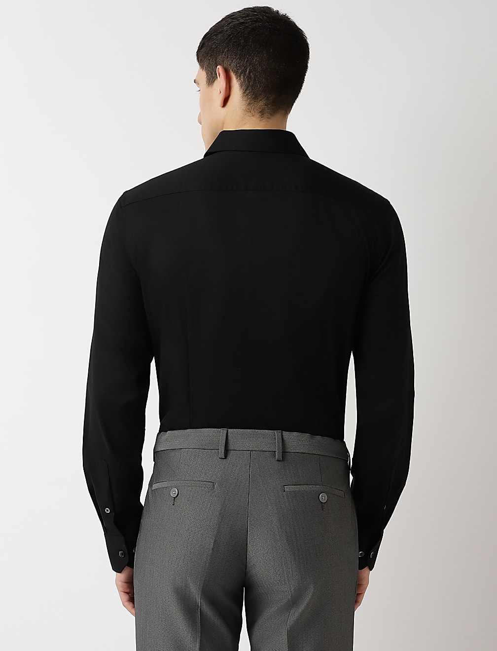 Slim Fit Cotton Rich Spread Collar Shirt