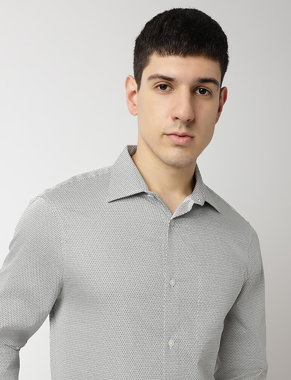 Pure Cotton Printed Spread Collar Shirt