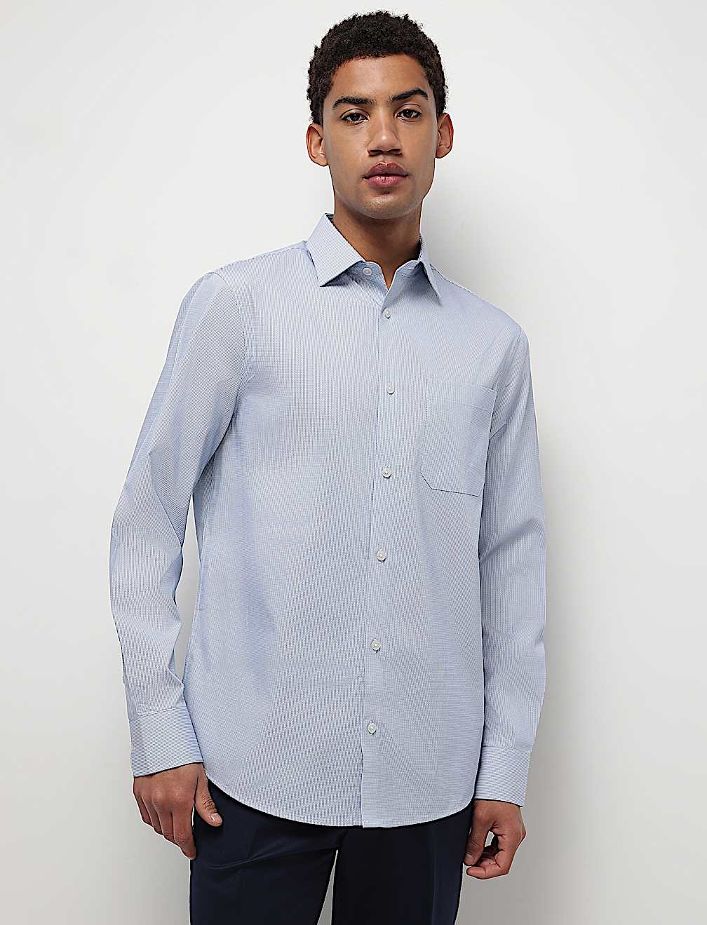 Pure Cotton Textured Full Sleeves Shirt