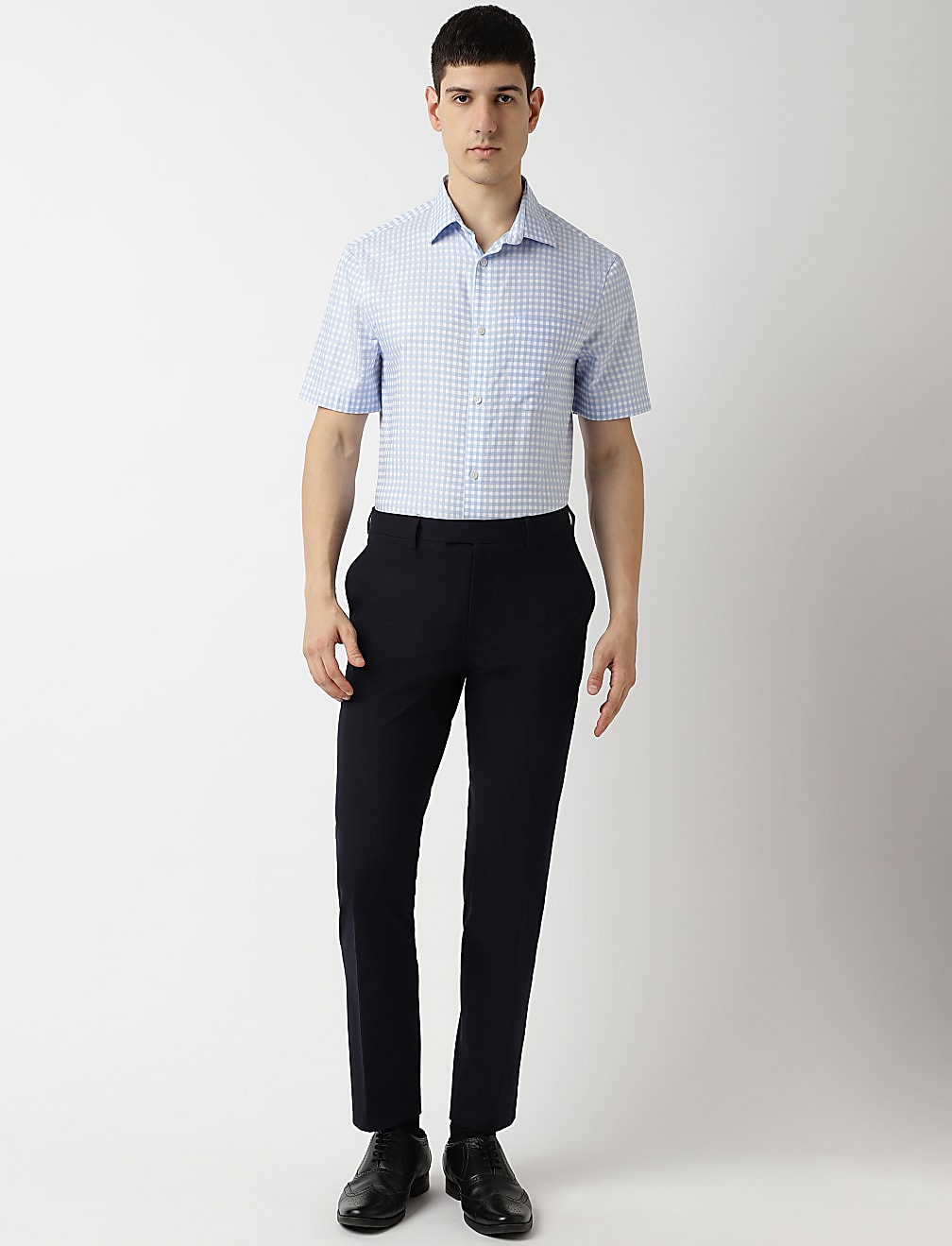 Pure Cotton Spread Collar Shirt