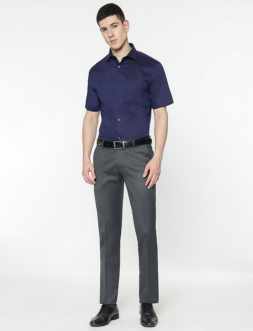 Pure Cotton Spread Collar Shirt
