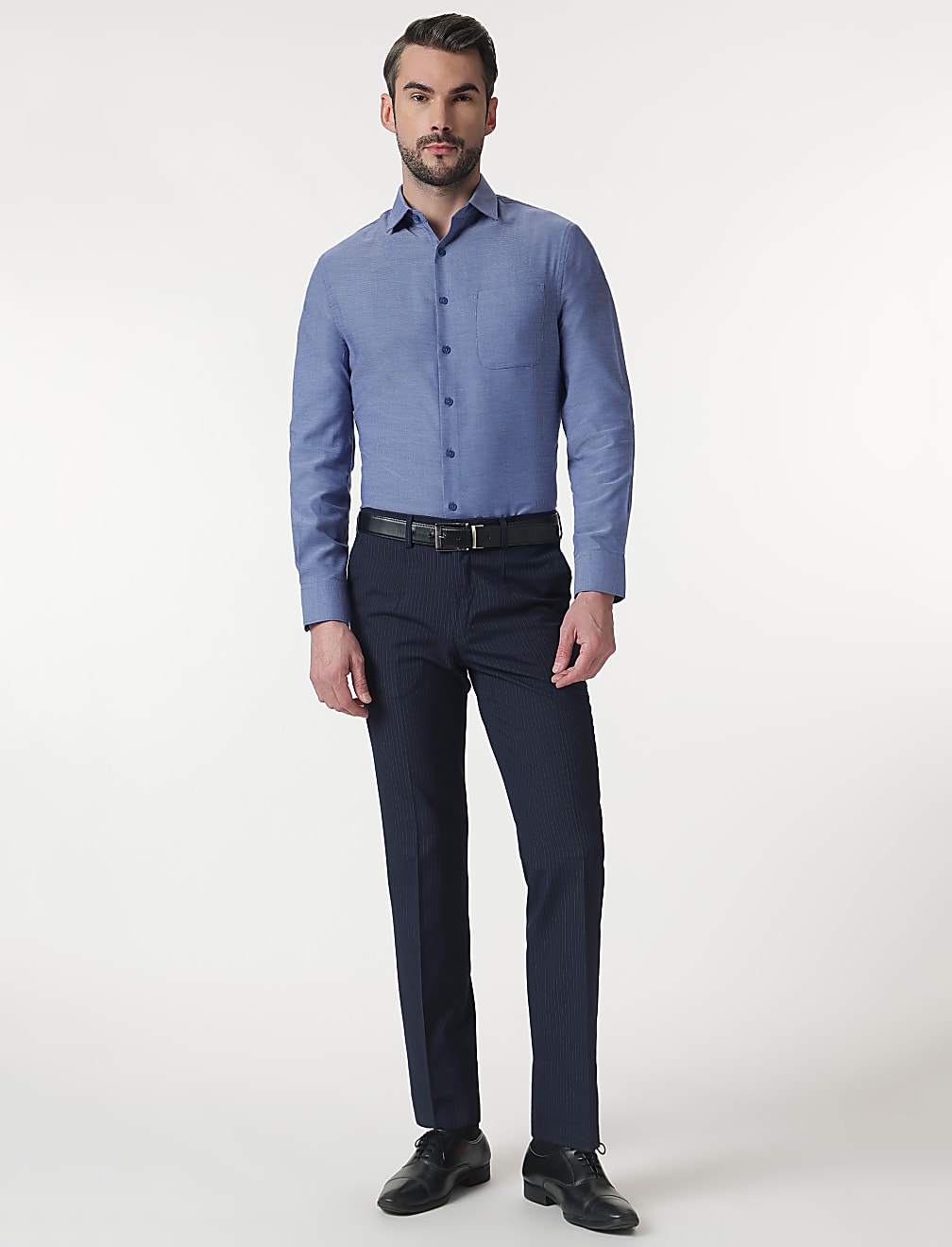 2pk Self Design Full Sleeves Shirt