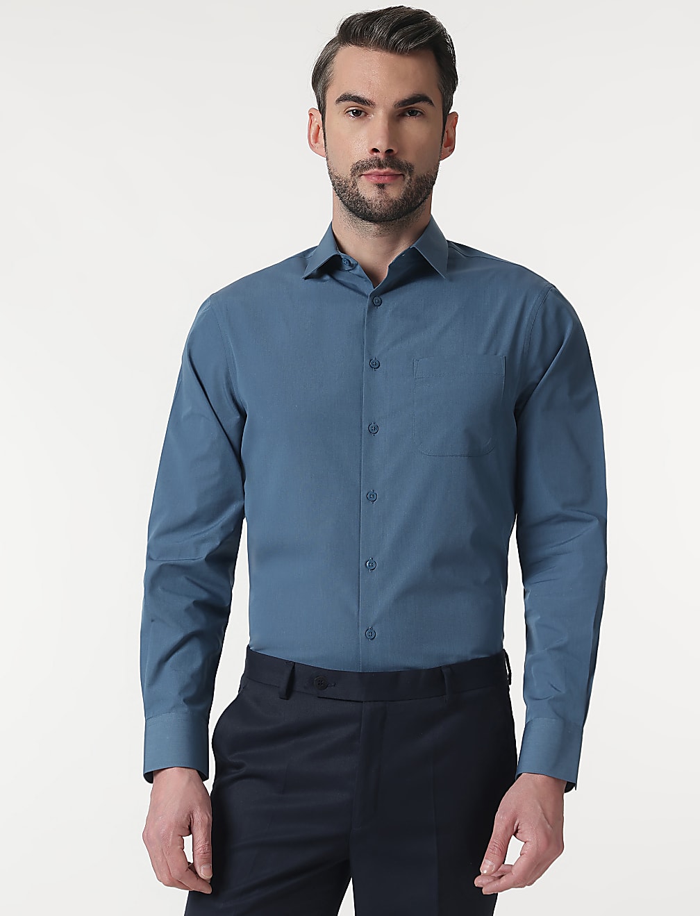 2pk Spread Collar Full Sleeves Shirt