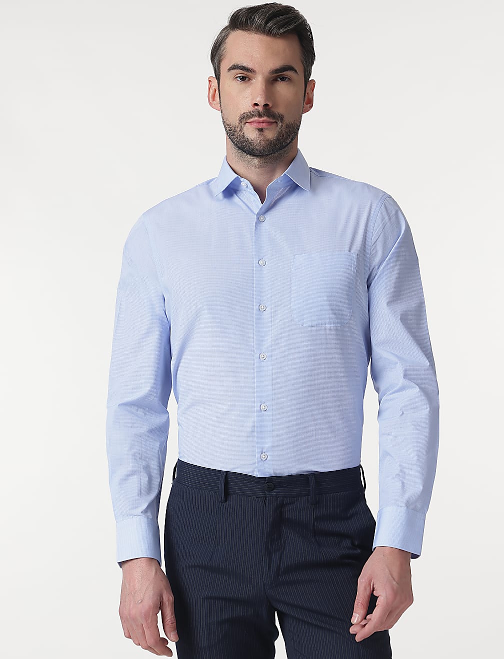 2pk Self Design Full Sleeves Shirt