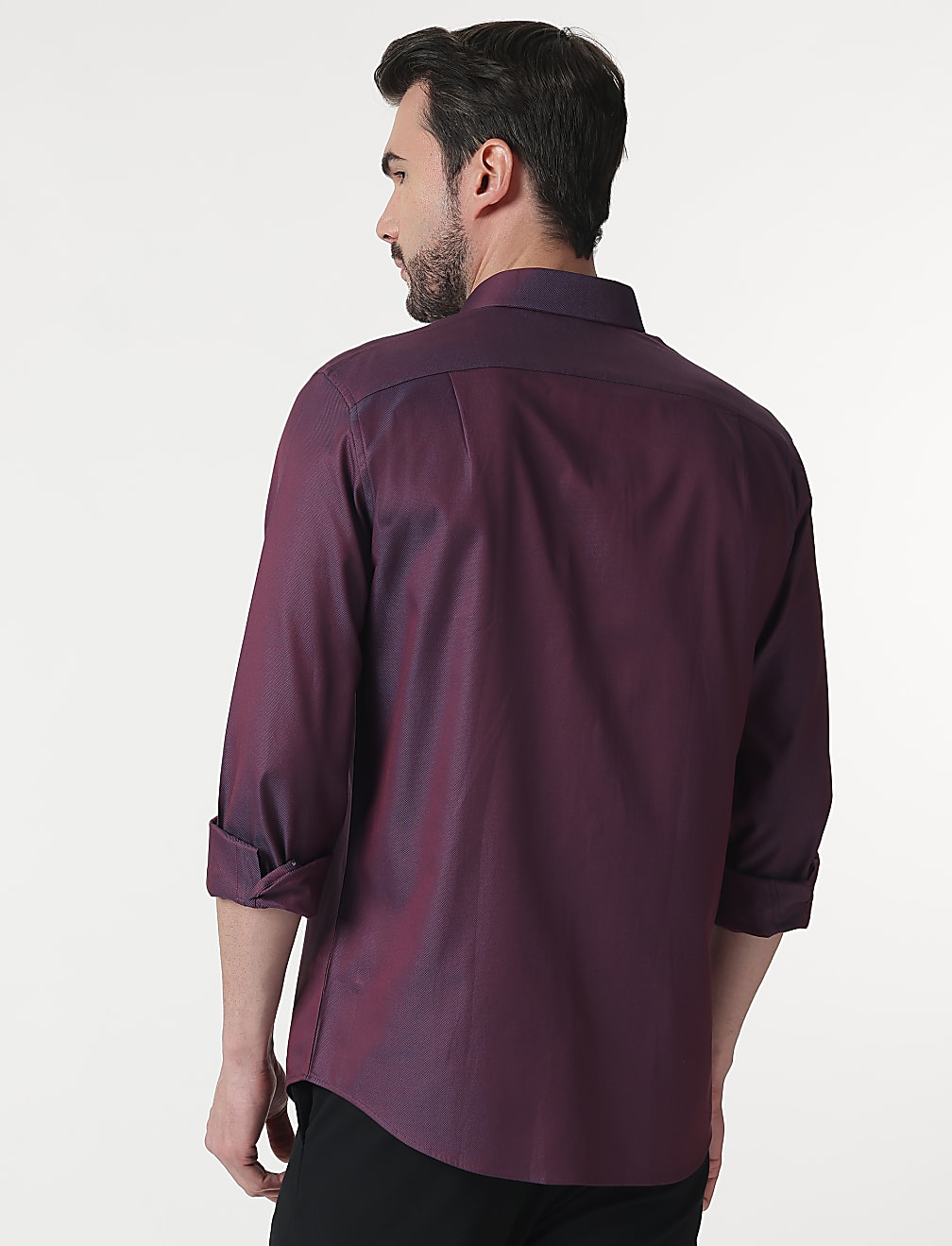 Pure Cotton Self Design Full Sleeves Shirt