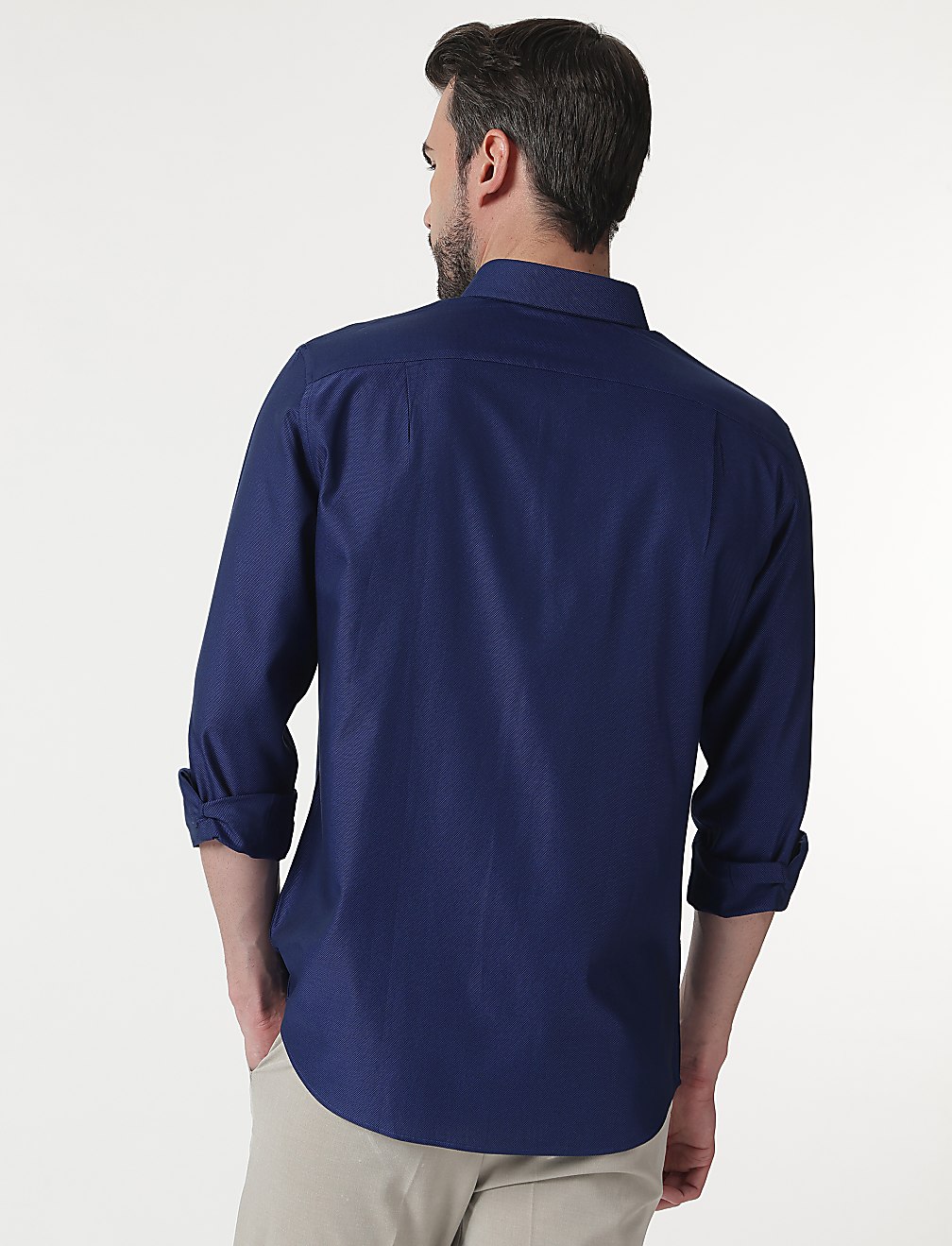 Pure Cotton Self Design Full Sleeves Shirt