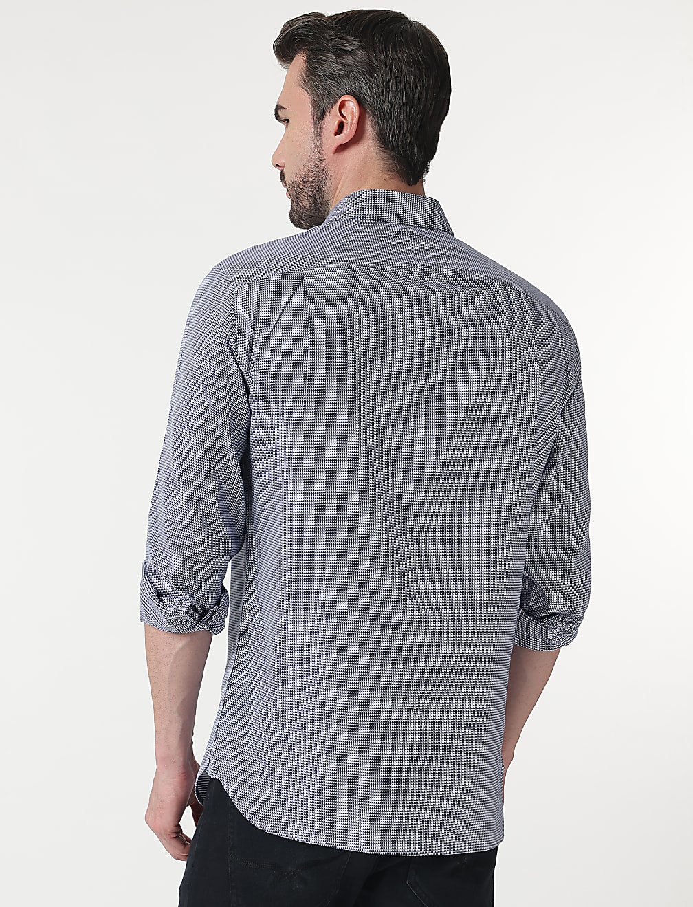 Pure Cotton Self Design Full Sleeves Shirt