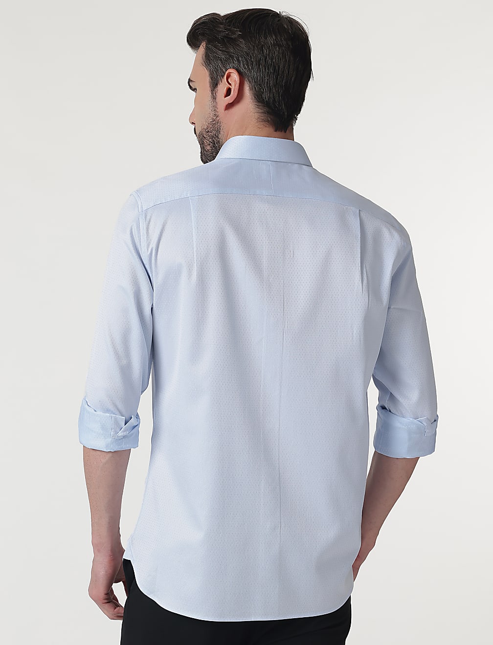 Pure Cotton Self Design Full Sleeves Shirt