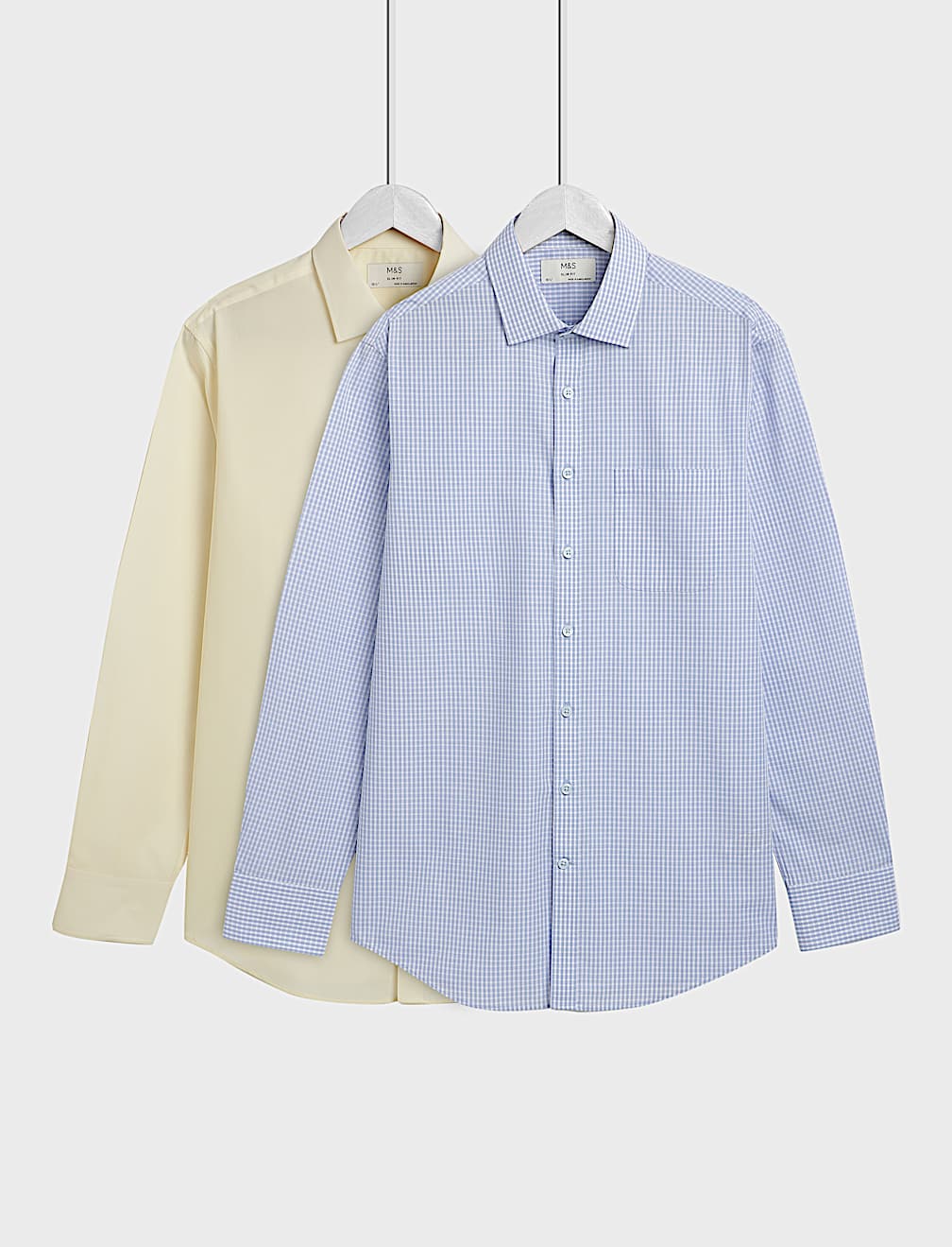 2pk Slim Fit Easy Iron Shirts