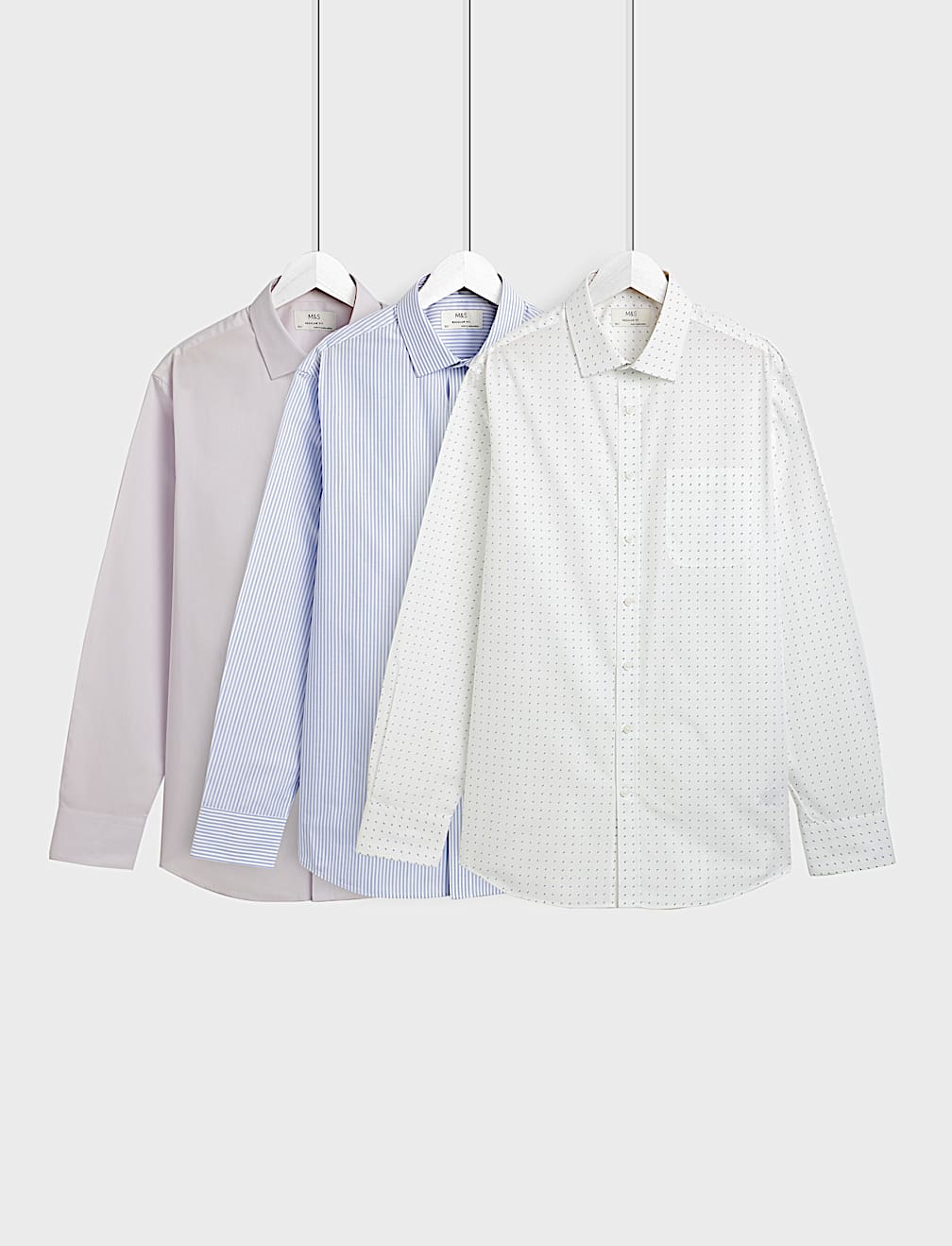 3pk Easy Iron Long Sleeve Shirts