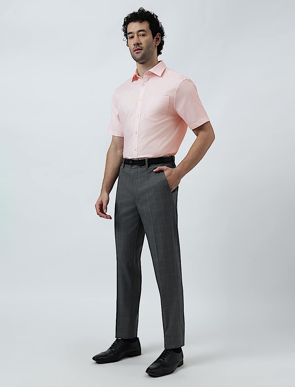 Pure Cotton Textured Short Sleeve Shirt