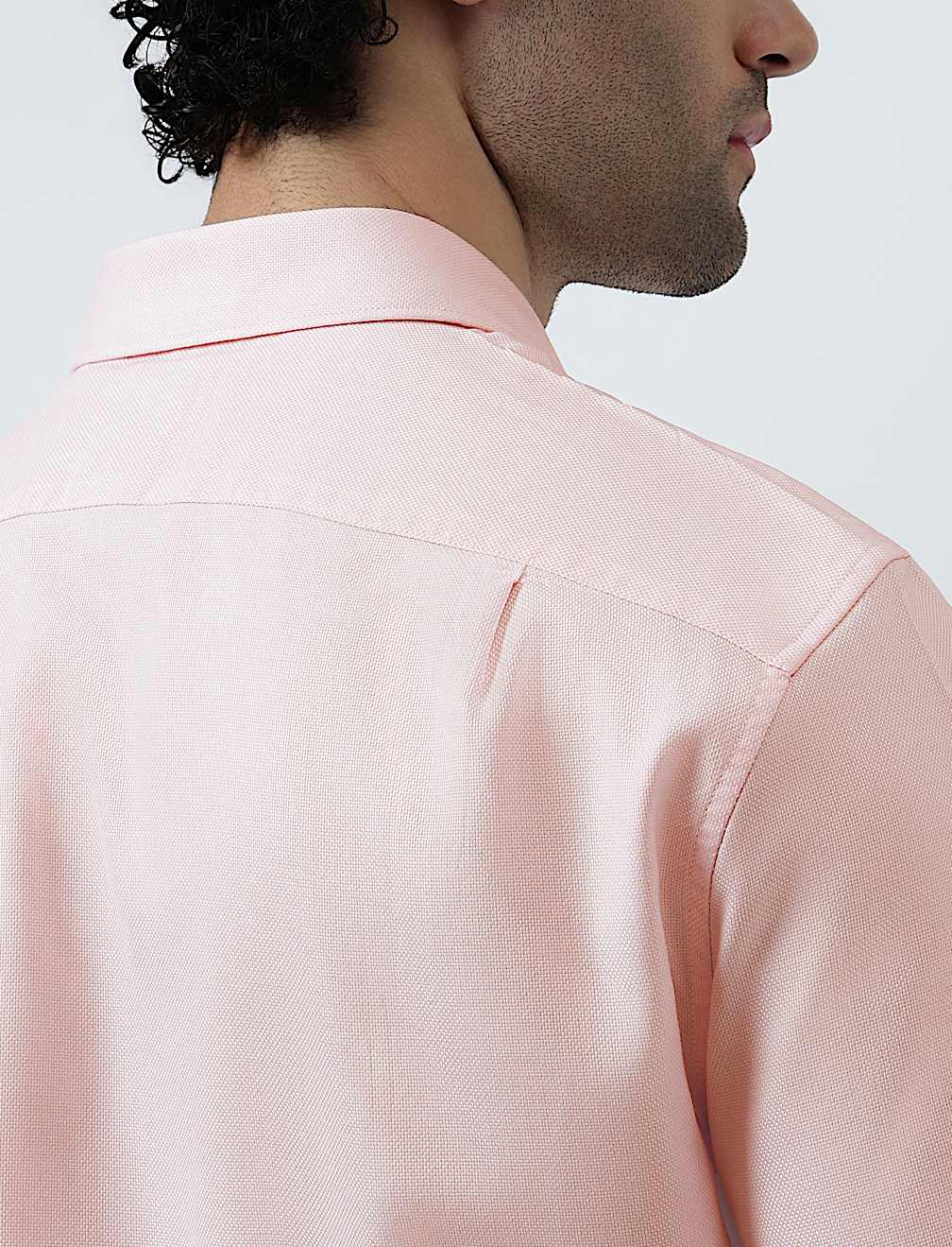Pure Cotton Textured Short Sleeve Shirt