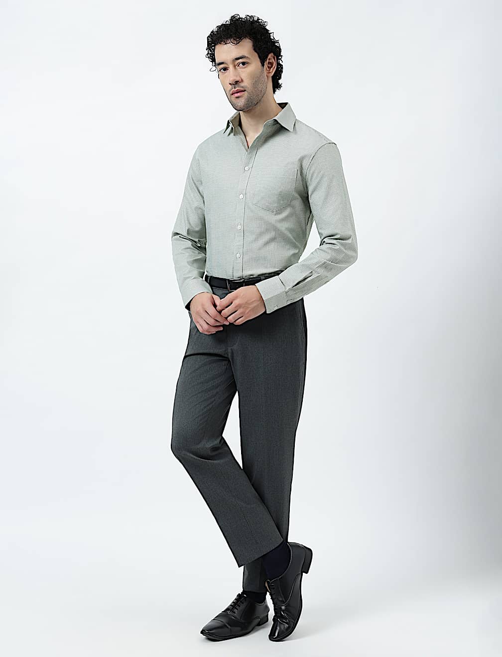 Pure Cotton Micro Check Shirt