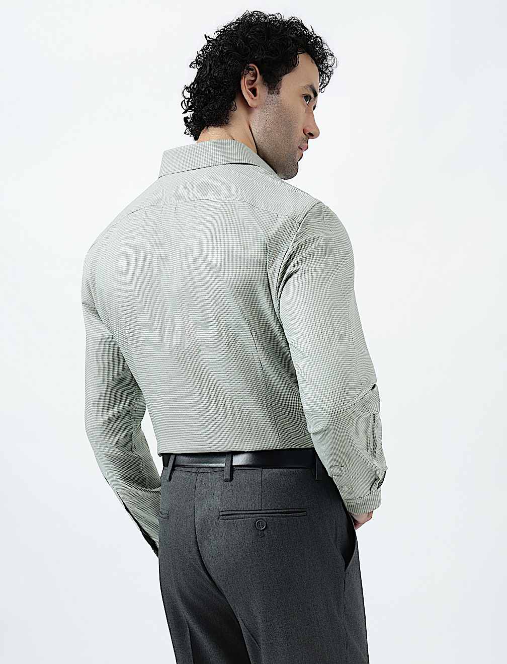 Pure Cotton Micro Check Shirt