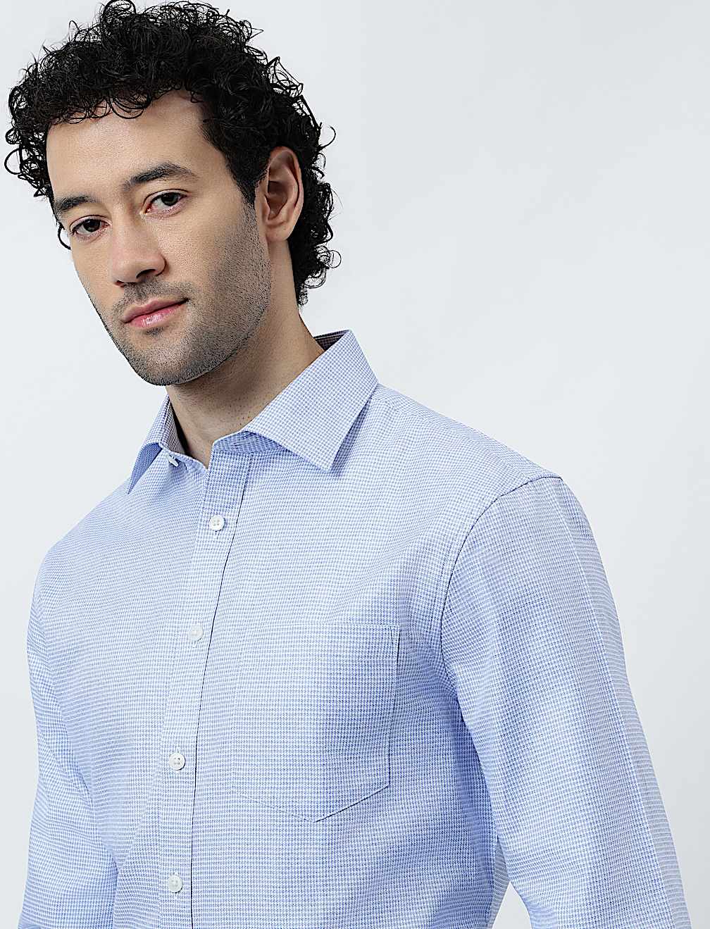 Pure Cotton Micro Check Shirt