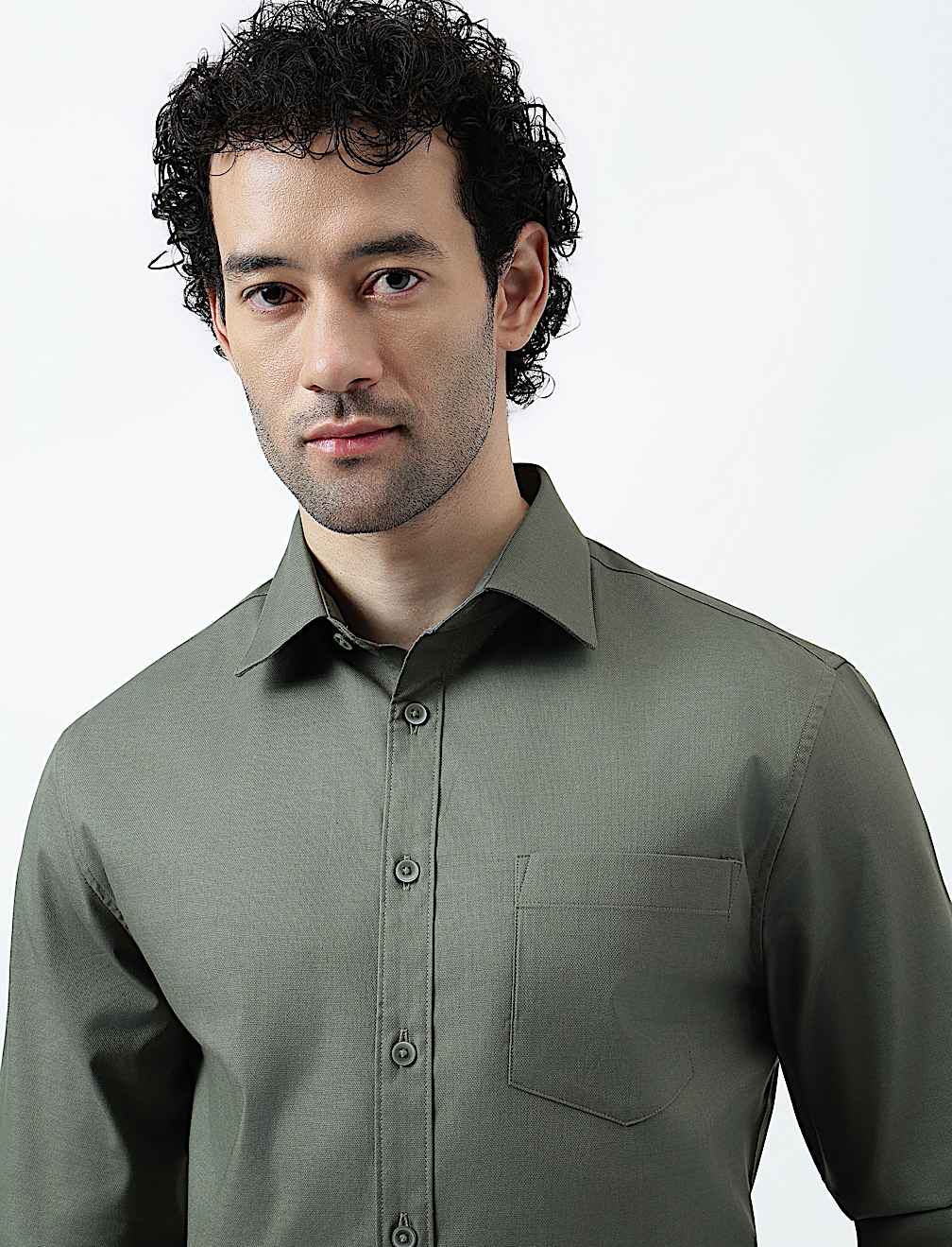 Regular Fit Cotton Rich Textured Shirt