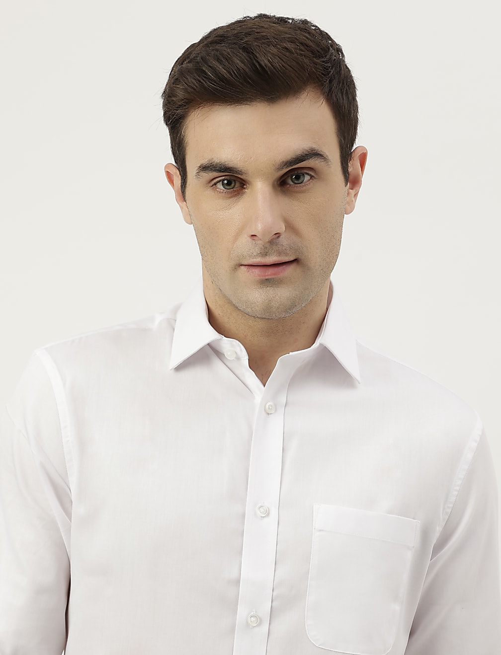 Plain Spread Collar Shirt