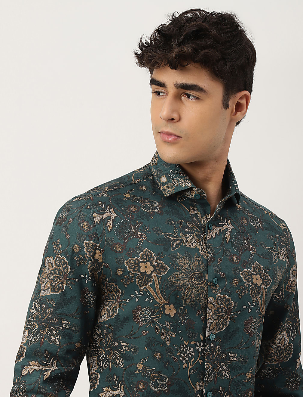 Premium Ornate Floral Print Slim Fit Shirt
