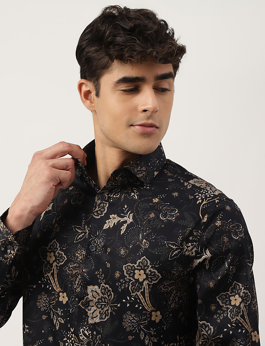 Premium Ornate Floral Print Slim Fit Shirt