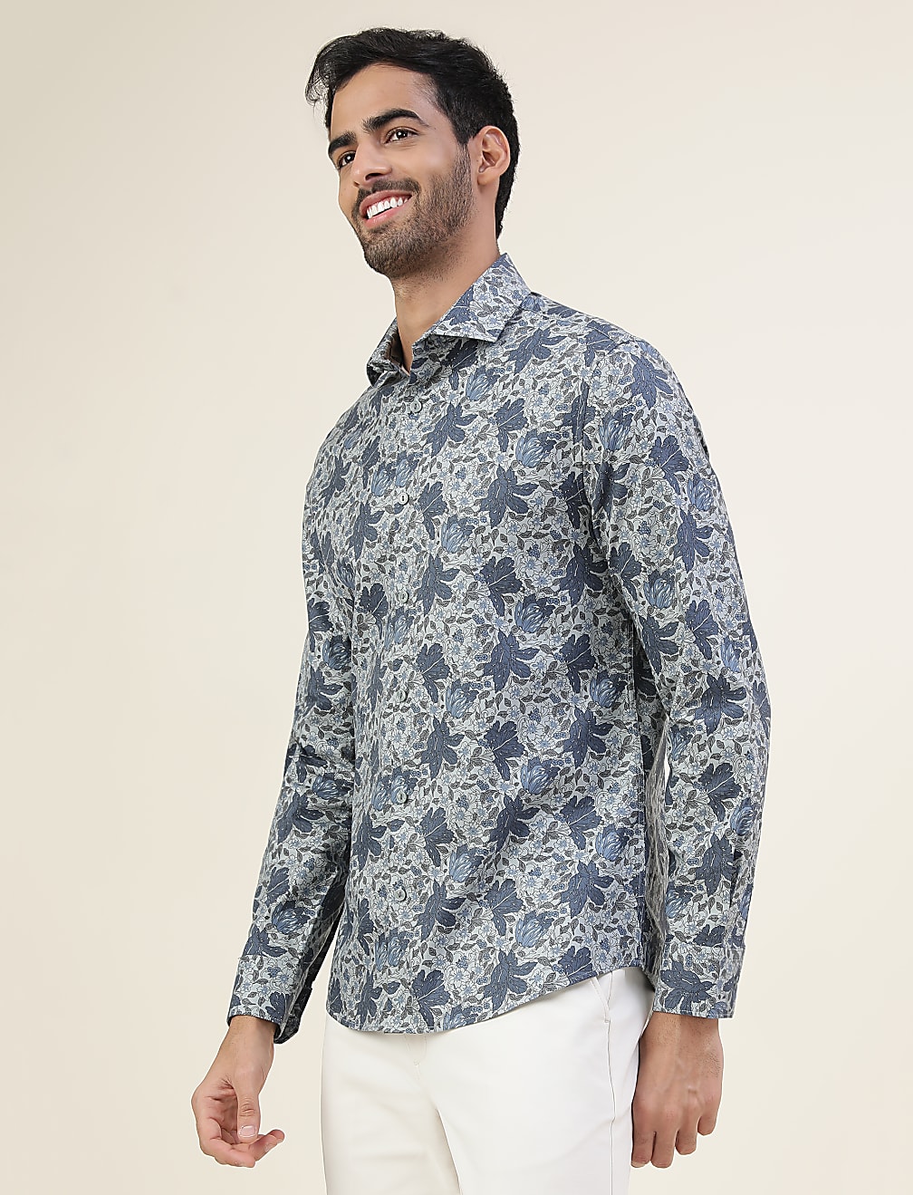 Premium Floral Structure Slim Fit Shirt