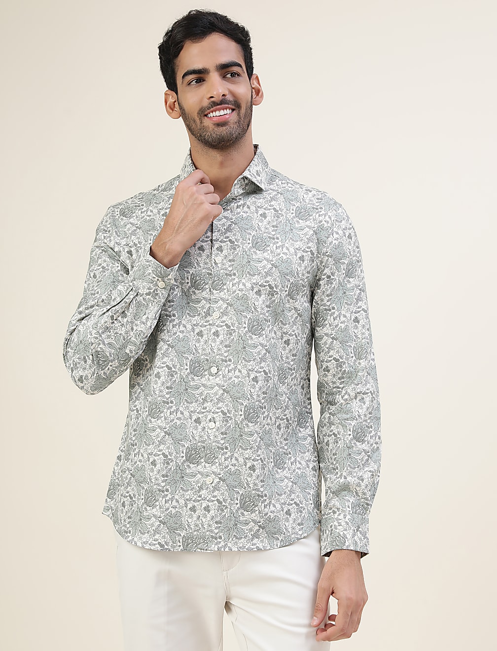 Premium Floral Structure Slim Fit Shirt