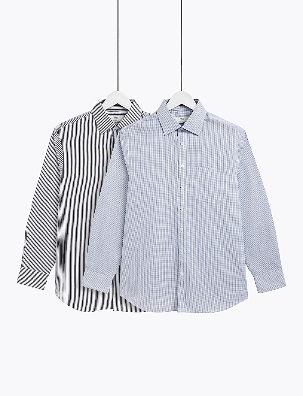 2 Pack Regular Fit Classic Collar Shirts