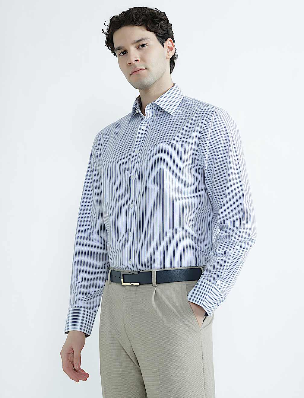 Pack 2 Spread Collar Full Sleeve Shirt