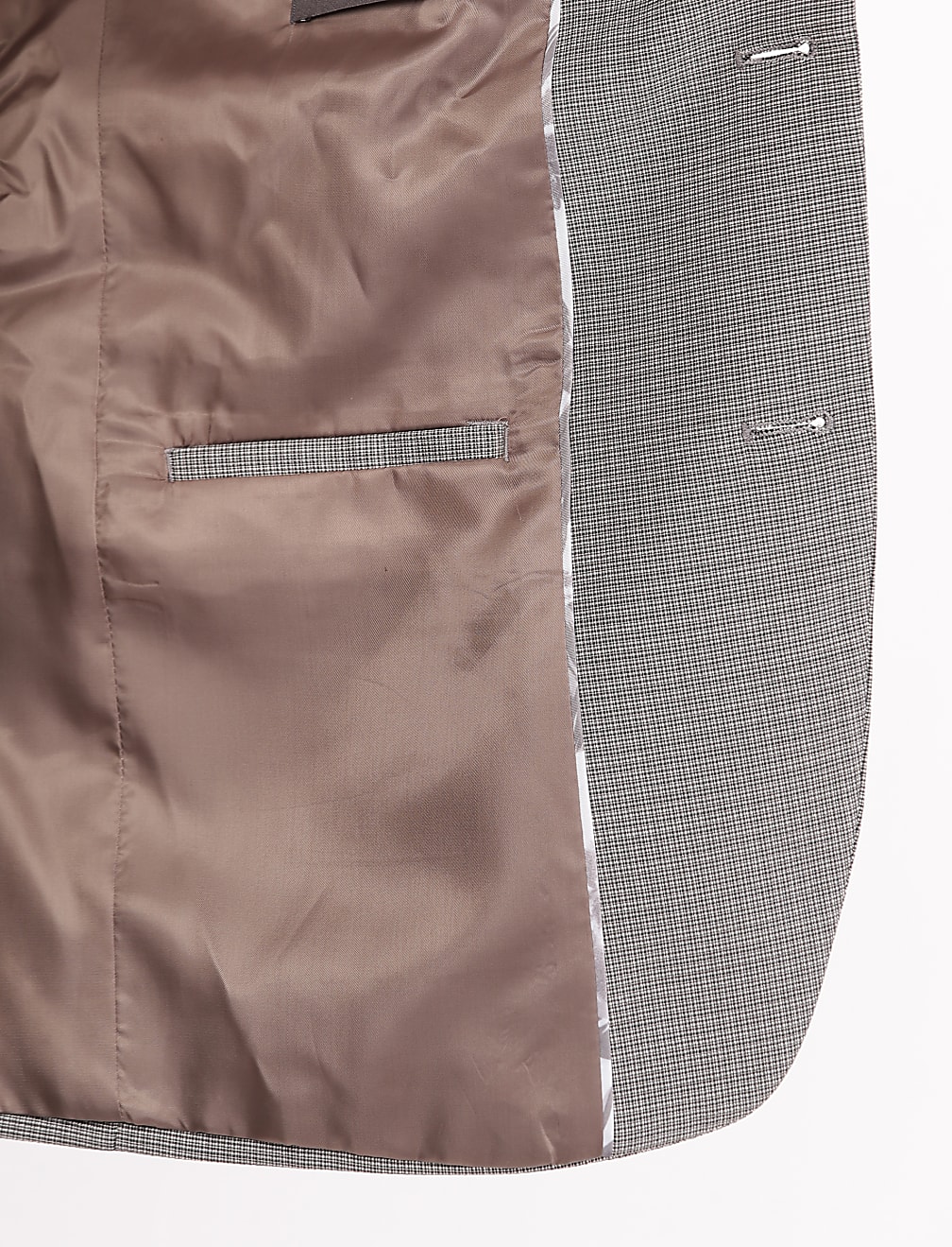 Micro Checked Lapel Collar Blazer