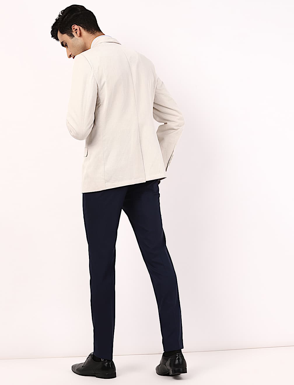 Plain Lapel Collar Blazer